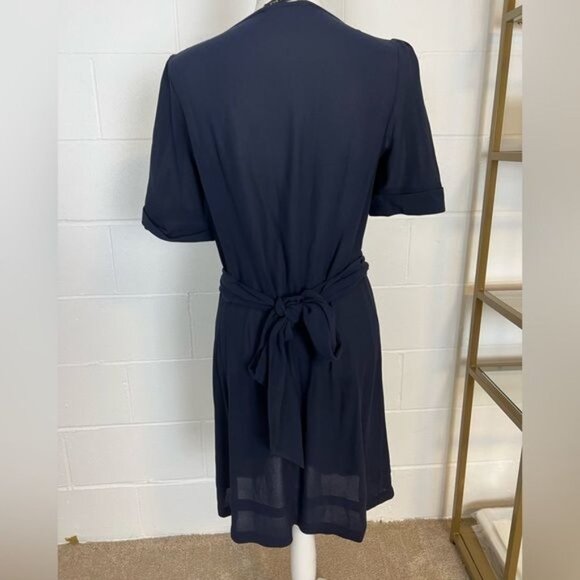 BALENCIAGA SILK Blue Dress With Pleating Size EU 38 - Picture 11 of 15